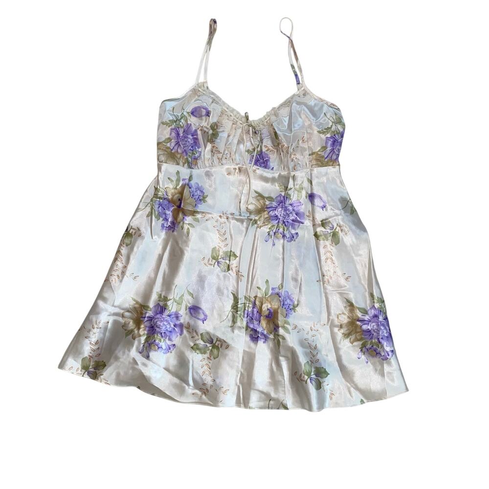 Secret Treasures Large Chemise Nightgown, Floral/Satin
